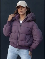 Dámska prešívaná zimná bunda s kožušinou COLDPACK fialová FashionStreet TY4431 Dámska prešívaná zimná bunda s kožušinou COLDPACK fialová FashionStreet TY4431