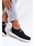 Lekkie Materiałowe Półbuty Damskie McKeylor 96116 Czarne