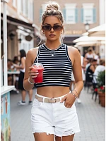 Dámsky bavlnený pruhovaný top STELLA MAE navy blue FashionStreet RY2279 Dámsky bavlnený pruhovaný top STELLA MAE navy blue FashionStreet RY2279