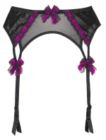 Podväzkový pás Cassis V-6552 čierno-ružová - Axami