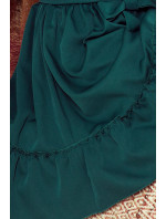 Šaty s volánmi Numoco DAISY - zelené