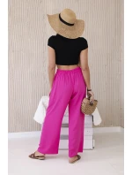 Nohavice so širokými nohavicami ružové Nohavice so širokými nohavicami ružové