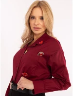 Košeľa DHJ KS 9230.75P bordová Košeľa DHJ KS 9230.75P bordová