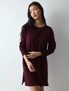 Dámska nočná košeľa Nightdresses Good NDK LSL 08 P Claret bordó – TRIUMPH