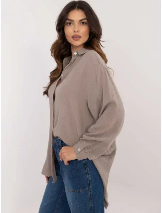 Košeľa D70032M11066D1 tmavá lila