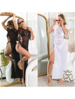 Dámske sexi plážové šaty zo sieťoviny s XXL rozparkom 210221 black - Koucla Dámske sexi plážové šaty zo sieťoviny s XXL rozparkom 210221 black - Koucla