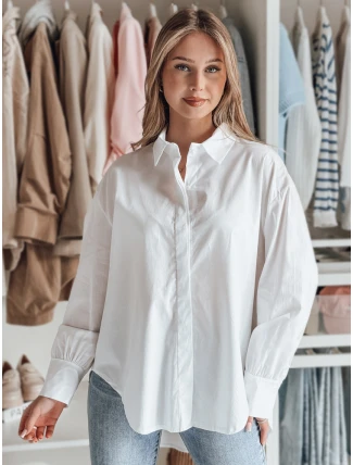 Dámske nadrozmerné tričko s predĺženým zadným dielom BLUOSIZE white FashionStreet DY0457