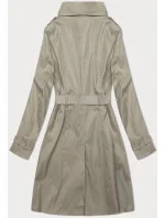 Tmavobéžový klasický kabát s dĺžkou do polovice stehien (2696#-5) Tmavobéžový klasický kabát s dĺžkou do polovice stehien (2696#-5)