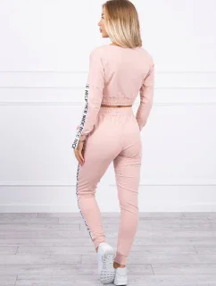 Sada s ozdobnými stuhami tmavo púdrovo ružová