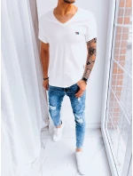 Pánske tričko s potlačou ecru FashionStreet RX5131