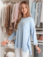Dámska oversize maslová blúzka s príveskom COMFILA modrá FashionStreet RY2788