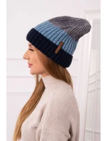 Fleecová čiapka Bojana K265 navy+jeans+dark grey