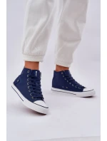 Damskie Wysokie Trampki Big Star DD274333 Granatowe