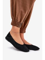 Zamszowe Baleriny Damskie Big Star RR274080 Czarne