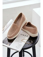 Dámske sieťované mokasíny Sergio Leone MK097H beige Dámske sieťované mokasíny Sergio Leone MK097H beige
