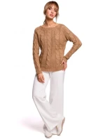 Sveter s výstrihom Bateau M511 sivý - Moe