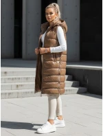 Dámska prešívaná vesta GANTINI camel FashionStreet TY3741 Dámska prešívaná vesta GANTINI camel FashionStreet TY3741