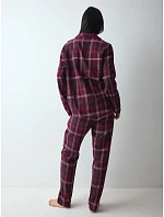 Dámske pyžamo typu boyfriend PW 01 X Checks – červené – TRIUMPH Dámske pyžamo typu boyfriend PW 01 X Checks – červené – TRIUMPH