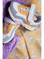 Dziecięce Sportowe Buty Na Rzep Big Star JJ374257 Biało-Żółte