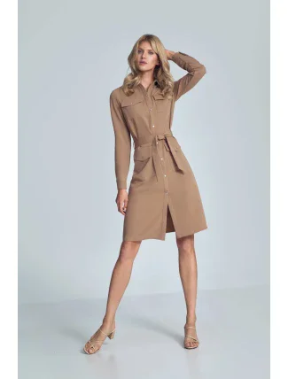 Dámske šaty M706 hnedé - Figl