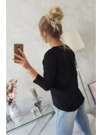 Blúzka s potlačou Superior čierna Blúzka s potlačou Superior čierna
