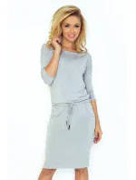 Dámske športové šaty netopierie strih na zaväzovanie s vreckami šedej - Šedá - Numoco Dámske športové šaty netopierie strih na zaväzovanie s vreckami šedej - Šedá - Numoco