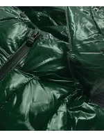 Dámska maľovaná prešívaná bunda Dark Green (7697)
