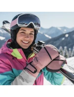 Zimné rukavice Meteor Hazy XS ružová/čierna