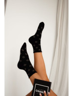 Ponožky bez tlaku so vzorom Black - Milena