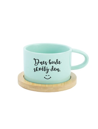 DNES BUDE SKVĚLÝ DEN - mint hrníček makronka 200 ml