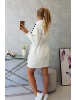 Zateplené šaty s kapucňou ecru Zateplené šaty s kapucňou ecru