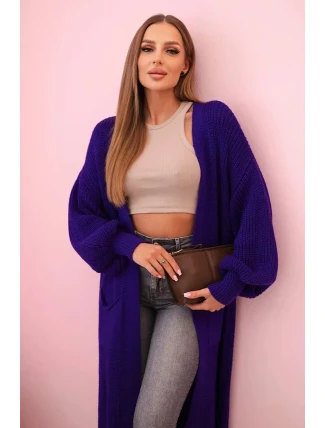 Sveter dlhý sveter fialový