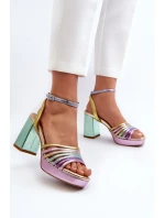 Sandały Damskie Na Słupku D&A CR920 Multikolor