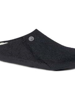 Dámske/pánske papuče Birkenstock Zermatt Anthracite z vlnenej plsti regular wide (1015090)