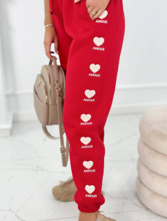 Bavlnené nohavice Amour Červený