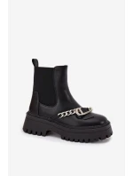 Dámske topánky na platforme s reťazou Black Marvella Dámske topánky na platforme s reťazou Black Marvella