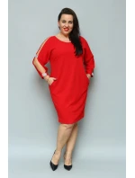 Dámske šaty U869 červené - Karko