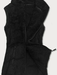 Dámska plyšová vesta HH005-1 Black - J.STYLE
