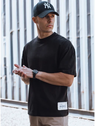 Pánske čierne tričko FashionStreet RX5514 Pánske čierne tričko FashionStreet RX5514