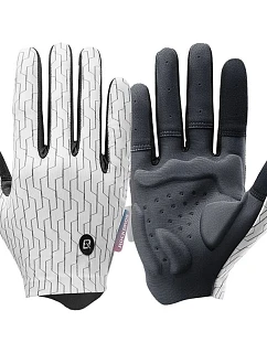 Rockbros plné športové rukavice na jar/leto veľkosť L - biela/čierna