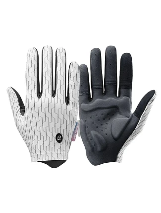 Rockbros plné športové rukavice na jar/leto veľkosť L - biela/čierna
