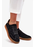 Dámske semišové tenisky na platforme Big Star - čierne Dámske semišové tenisky na platforme Big Star - čierne