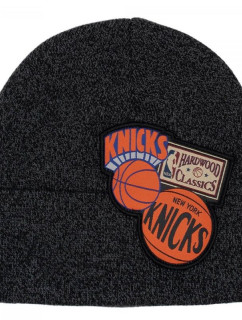 Pánska / juniorská čiapka New York NBA Logo HCFK4341 Tmavo šedá s čiernym vzorom oranžová - Mitchell & Ness