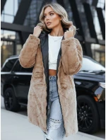 Dámska dlhá prešívaná bunda čierna FashionStreet TY5465 Dámska dlhá prešívaná bunda čierna FashionStreet TY5465