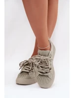 Ozdobené dámské tenisky zelené Calissea