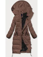 Hnedá dlhá dámska zimná bunda (AG8-8013) Hnedá dlhá dámska zimná bunda (AG8-8013)
