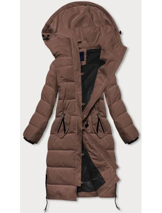 Hnedá dlhá dámska zimná bunda (AG8-8013) Hnedá dlhá dámska zimná bunda (AG8-8013)