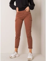 Nohavice D60027T62072 hnedé