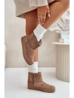 Snehové topánky so zipsom a kožušinou Big Star beige