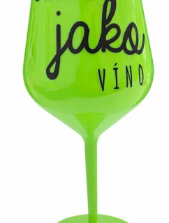 Zraji ako víno - zelený nerozbitný pohár na víno 470 ml